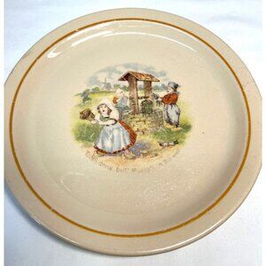 Vintage Warwick China Santone Childs Plate 1943 Ding Dong Bell Design